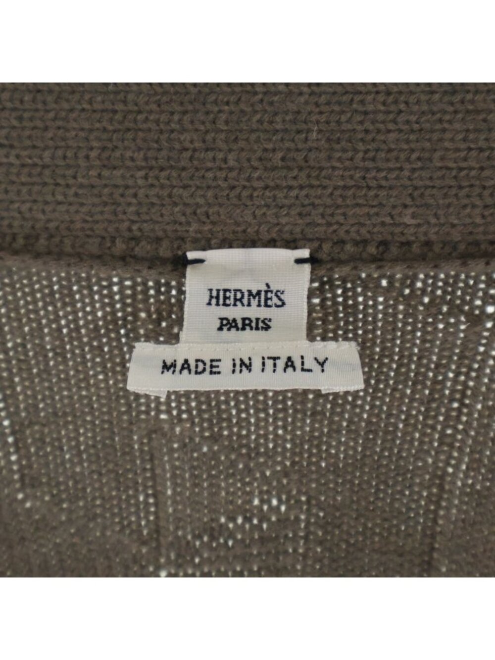 Hermes Motif Corozo Button Knit Cardigan Brown - Picture 6 of 8